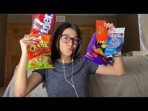 I Tried ASMR Eating Takis, Twizzlers, Hot Cheetos, Chocolate
