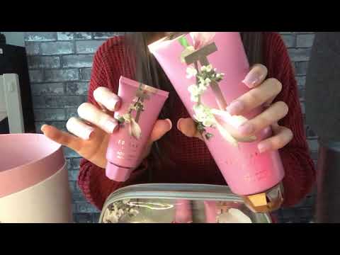 ASMR TAPPING ON TED BAKER LOTIONS / SOFT PLASTICS (Whispered)