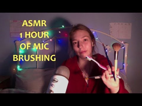 ASMR *1hr* Blue Yeti Mic Brushing (whispered)