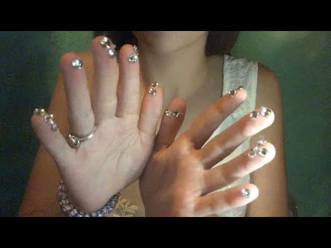 ASMR fast aggressive lens / camera tapping RHINESTONE FINGERS😍 aggressive tapping and scratching