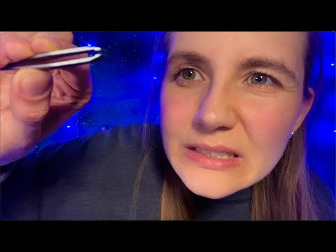ASMR Plucking Your Eyebrows & Stress w/ Modified Words