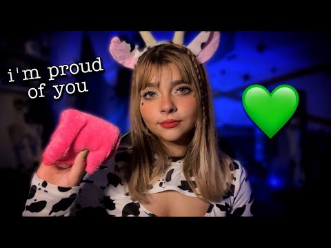 ASMR l Magical Cow Takes Care Of You 🐮 (Personal Attention, Affirmations, Skincare)