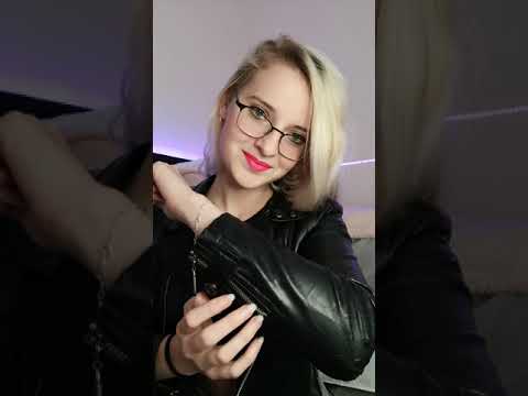 ASMR high sensitivity leather jacket tapping (preview)💕 #shorts #asmr #leatherasmr #tapping