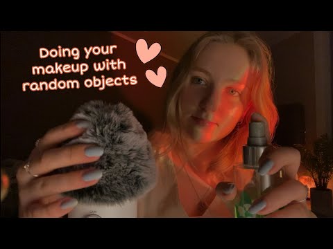 doing your makeup with extremely random objects ASMR 💅