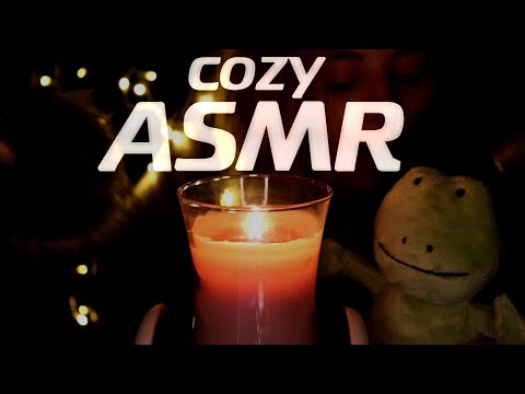 Most cozy ASMR setup & triggers for sleep - whispered, comfy, candle, 4 mics