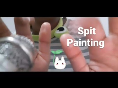 ASMR spit painting 💦 | no talking