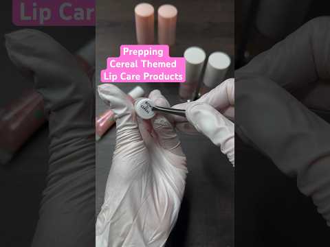 [ASMR] Prepping Cereal Lip Care Products For Shipment | Satisfying #shorts