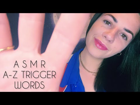ASMR | A-Z Tingly Trigger Words | Close Breathy Whispers & Hypnotic Hand Movements