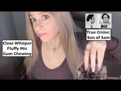 [ASMR] True Crime | Son of Sam | Gum Chewing | Close Whisper | Fluffy Mic Brushing