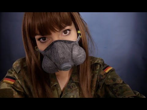 ASMR Military Face Brushing 🇩🇪 in Quarantäne  | soft spoken deutsch/german
