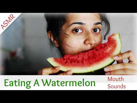 Binaural ASMR Eating Watermelon, Long Version l Ear To Ear, Eating Sounds