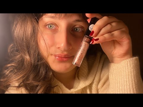 Asmr best lipgloss sounds+mouth sounds+spoolie nibbling