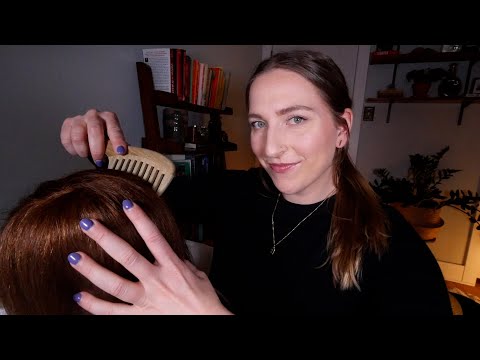 ASMR scalp massage and hair play 😌💤