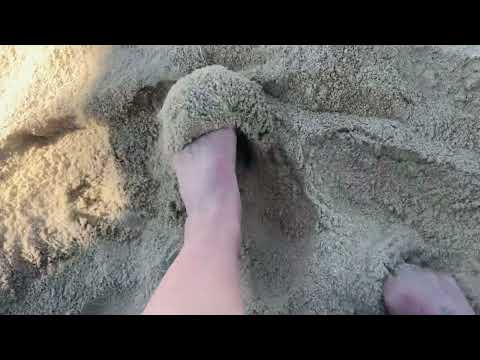 ASMR Feet frolicking in beach sand