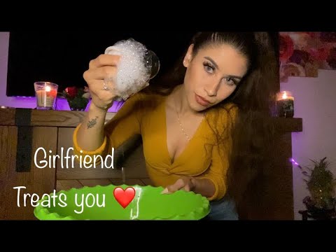ASMR Girlfriend Pampers you After a Hard Workout ❤️ ASMR Relaxing Spa Time for my Boyfriend 🤤