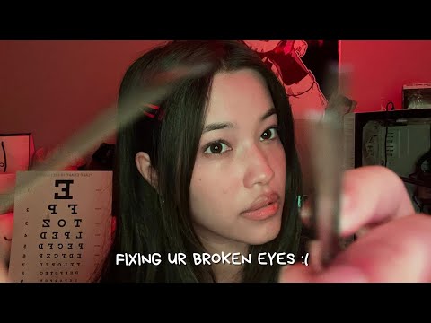 Eye Exam ASMR🔎 Something In Your Eye, Fixing Your Eyes (Slow Upclose Breathy Whisper, Face Touching)