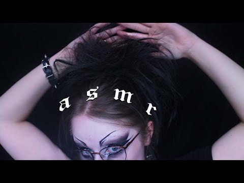 ASMR ✨ Trad Goth Hair Tutorial 🖤 🦇 Tapping, Hair Brushing Sounds