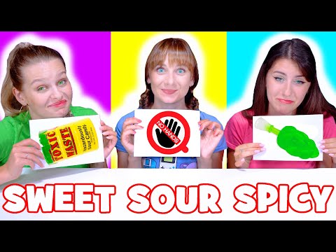 ASMR Food Challenges | Sweet, Sour, Spicy No Hands Mukbang