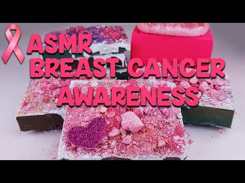 ASMR Breast Cancer Awareness Floral Foam Crushing - Satisfying Floral Foam ASMR
