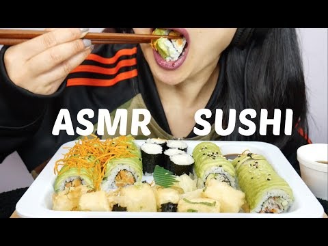 ASMR Vegetarian SUSHI (EATING SOUNDS) NO TALKING | SAS-ASMR