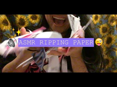 ASMR SATISFYING ripping paper sounds and more