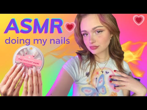 ASMR Doing my Fake Nails and Tapping on Random Objects! 💅 💜