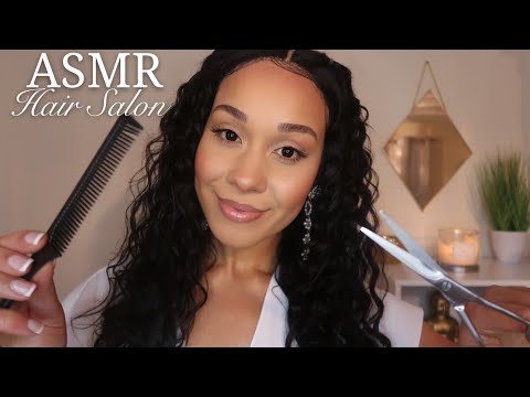ASMR Hair Salon RP ✂ Haircut, Shampoo W/ Layered Sounds