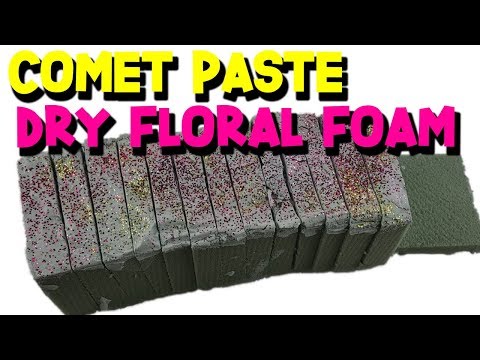 Comet Paste Dry Floral Foam Cutting And Crushing - Satisfying Floral Foam ASMR - The ASMR Doctor