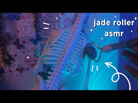 ASMR Jade Rolling on Items - Tube, Skeleton and Fidget Slug - No Talking