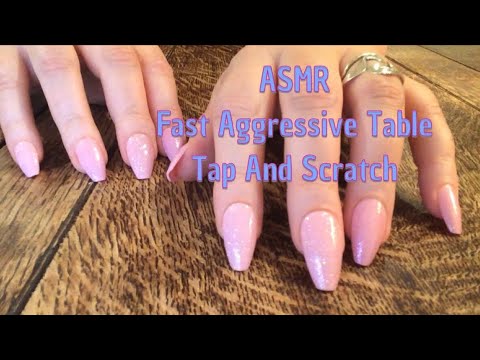 ASMR Fast Aggressive Table Tap And Scratch