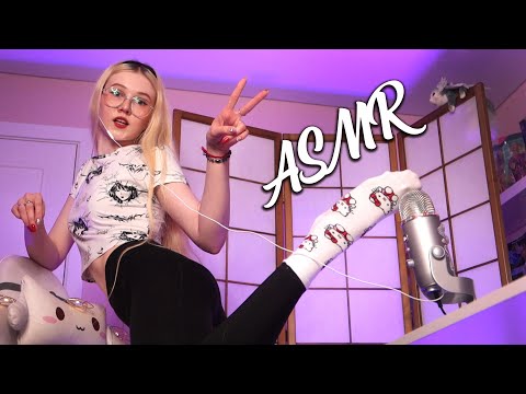 ASMR with foot Unusual triggers  🧦 My socks relaxing sounds #2