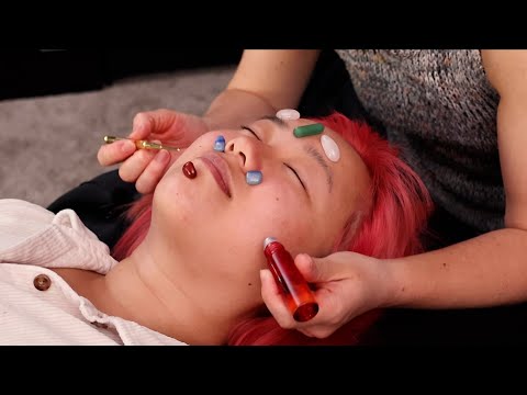Gemstone Acupressure & Color Therapy for Headaches [ASMR roleplay]