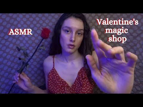 ASMR Français: Roleplay - Visiting my valentine's magic shop (whisper, tapping, layered, tingles)