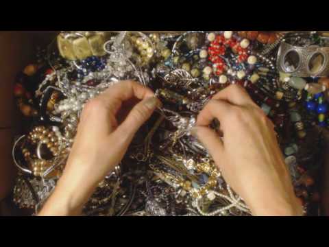 ASMR Whisper ~ Sorting Jewelry (Necklaces and Bracelets) & Chatting