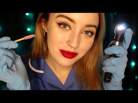 ASMR Ear Cleaning Roleplay ~ Wax Removal, Otoscope, Q Tip, Brushing, Etc.