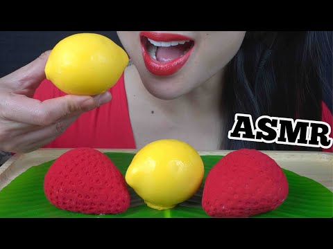 ASMR EATING LEMONS + STRAWBERRIES (SOFT SQUISHY EATING SOUNDS) NO TALKING | SAS-ASMR