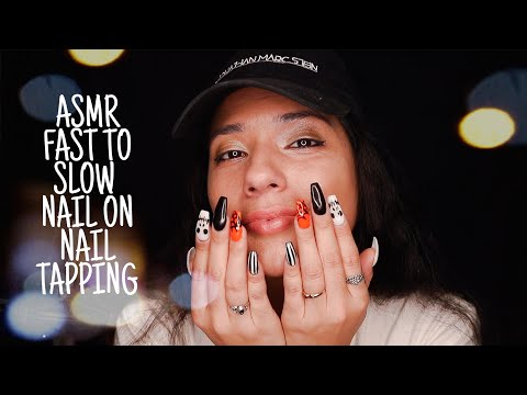 ASMR FAST TO SLOW NAIL ON NAIL TAPPING