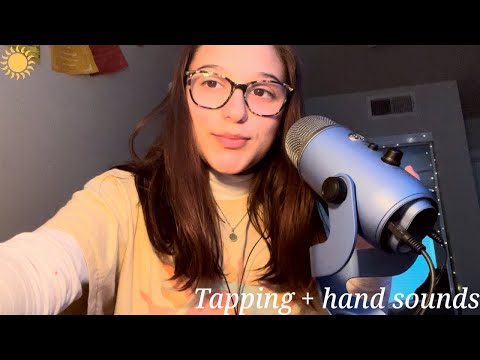ASMR tapping + hand sounds ✨