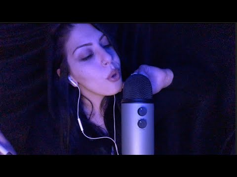 ASMR mic blowing, finger fluttering, and tapping (almost no talking)