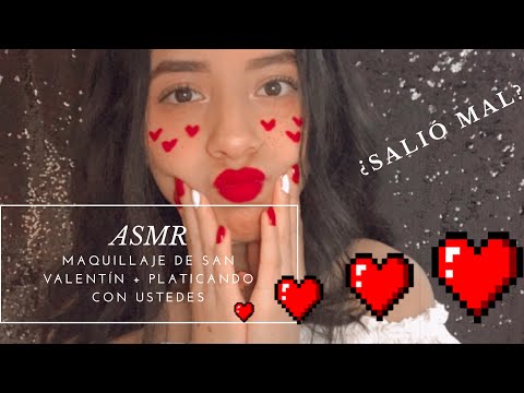 ASMR/ Maquillaje 14 de Febrero/ ¡¿me quedo horrible?! / ASMR EN ESPAÑOL/Andrea ASMR 🦋
