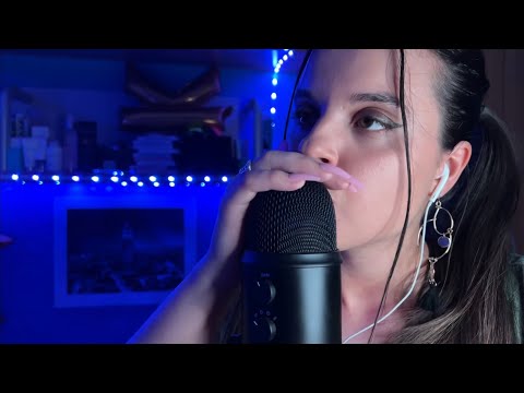 ASMR Hand Sounds ~ Visuales y Mouth Sounds/Inaudible con Fabric Sounds y Mic Scratching