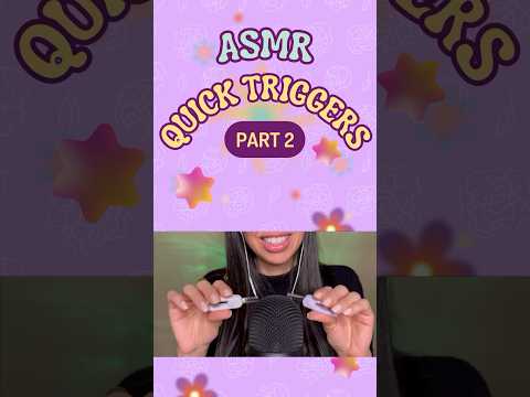 ASMR quick triggers (no talking) | Part 2. #asmr #asmrtriggers #tapping #tingles #brushing