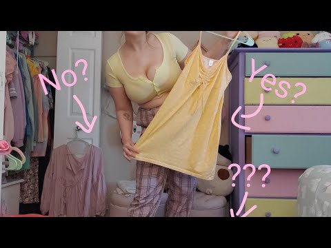 ASMR Lofi Closet Cleanout Try On!! (Spring Cleaning!!)