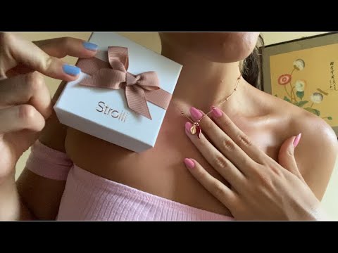 ASMR | Tapping on my new necklace 😍✨🥰  UNBOXING JEWEL TAPPING
