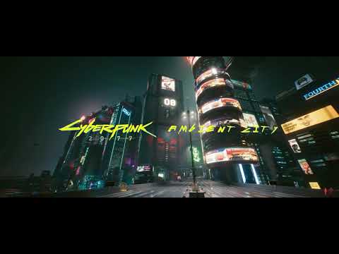 Cyberpunk 2077 | Night City Ambience 👀🎧 Midnight Sky (1 HOUR, 4K Ultrawide)