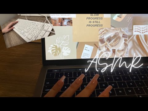5 MINUTE ASMR: KEYBOARD TAPPING WITH LONG NAILS