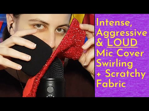 ASMR Aggressive Mic Cover Swirling Over Scratchy Fabric - The Most Intense Scratchy Swirling Sounds!