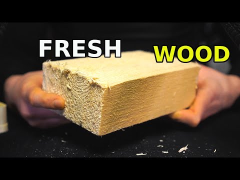 ASMR Juicy sounds of fresh wood