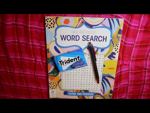 HOLIDAYS WORD SEARCH ASMR CHEWING GUM SOUNDS