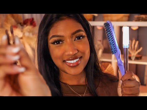 ASMR | Cozy Eyebrow Plucking + Shaping (Personal Attention & Layered Sounds for Sleep)